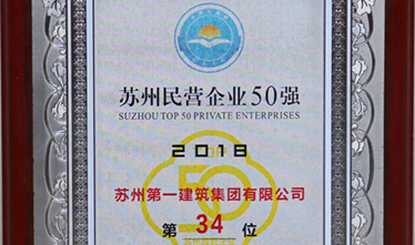 2018苏州民营企业50强出炉 苏州pt客户端跻身第34位