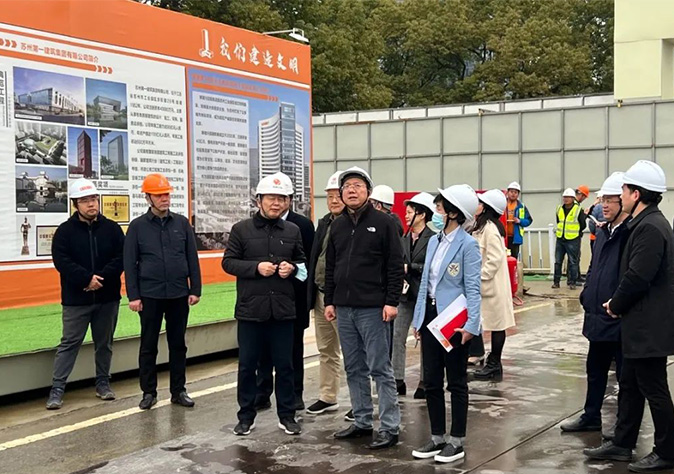 苏州工业园区党工委副书记吴宏率队考察pt客户端集团在建工程清静生产事情